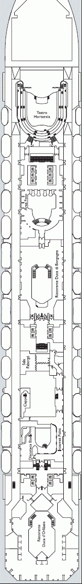 Deckplan Deck 4 Versailles – Costa Favolosa