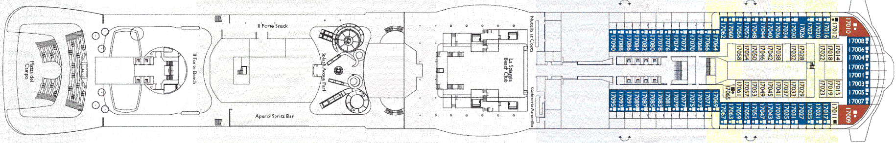 Deckplan Deck 17 – Costa Toscana