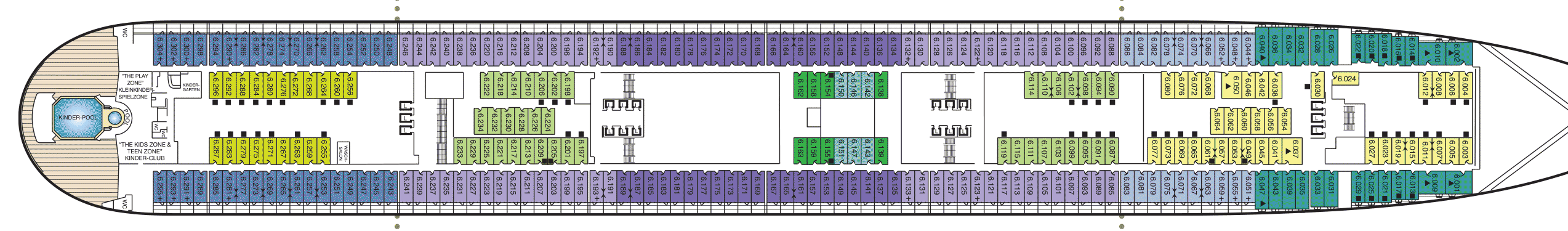 Deckplan Deck 6 – Queen Mary 2