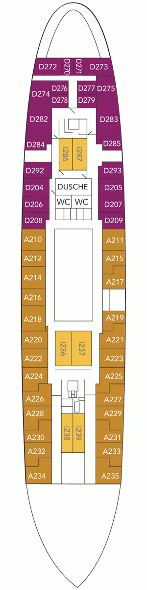 Deckplan Deck B – Nordstjernen