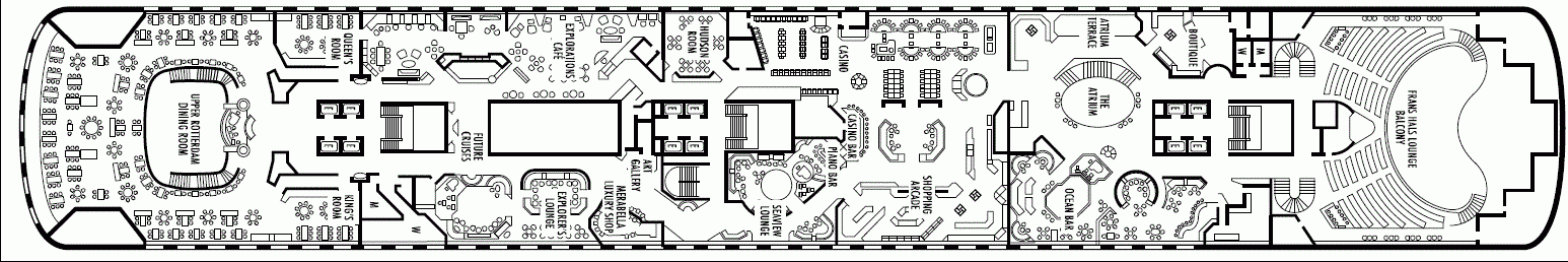 Deckplan Deck 5 - Upper Promenade Deck  – Zaandam