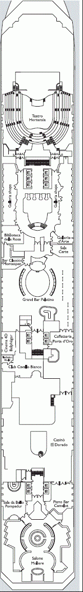 Deckplan Deck 5 Tivoli – Costa Favolosa