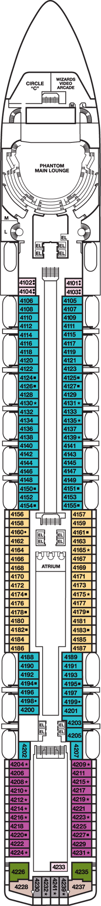 Deckplan Main Deck – Carnival Miracle