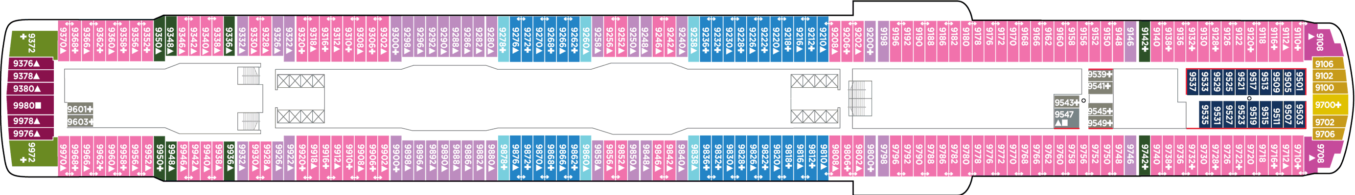 Deckplan Deck 9 – Norwegian Joy
