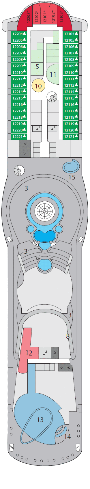 Deckplan Deck 12 – AIDAblu