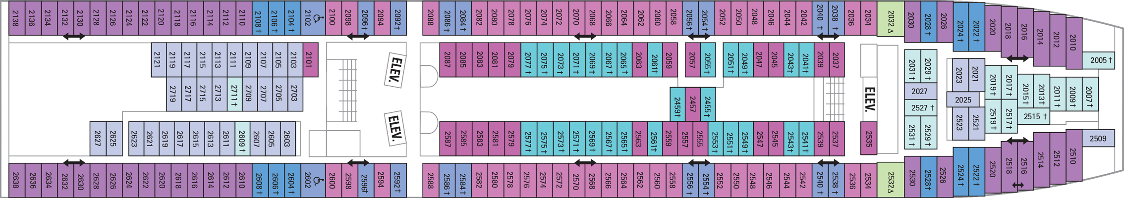 Deckplan Deck 2 – Vision of the Seas
