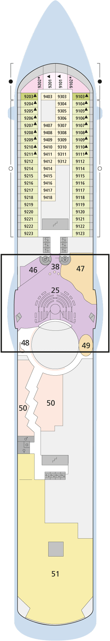 Deckplan Deck 9 – AIDAstella