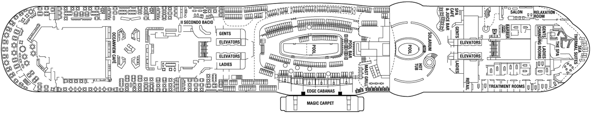 Deckplan Deck 14 – Celebrity Edge