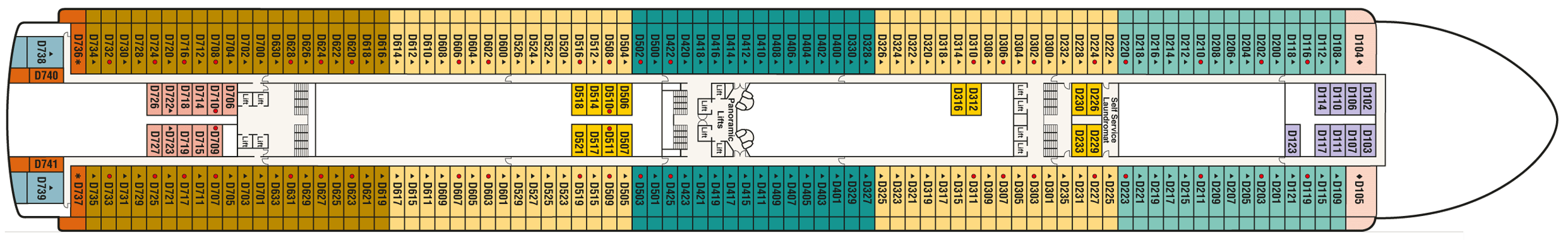Deckplan Deck 9 Dolphin – Sapphire Princess