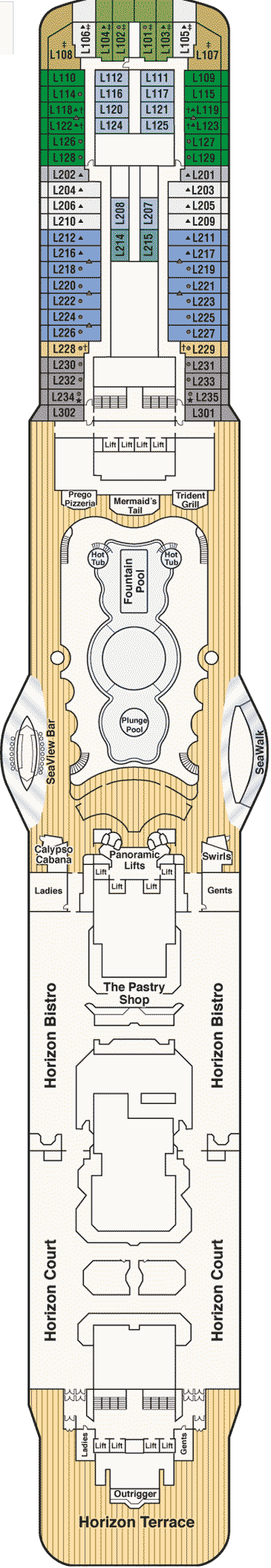 Deckplan Lido 16 – Regal Princess