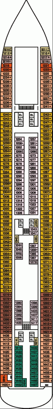 Deckplan Riviera Deck – Carnival Magic