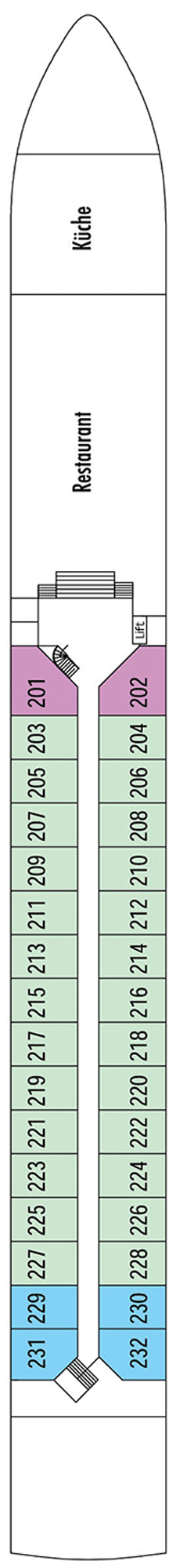 Deckplan Rubindeck – VIVA Tiara
