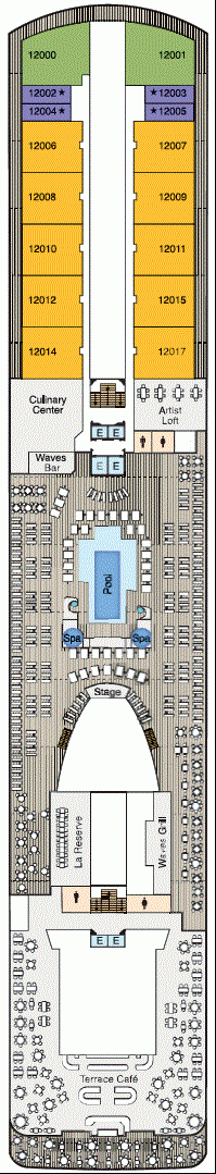 Deckplan Deck 12 – Riviera