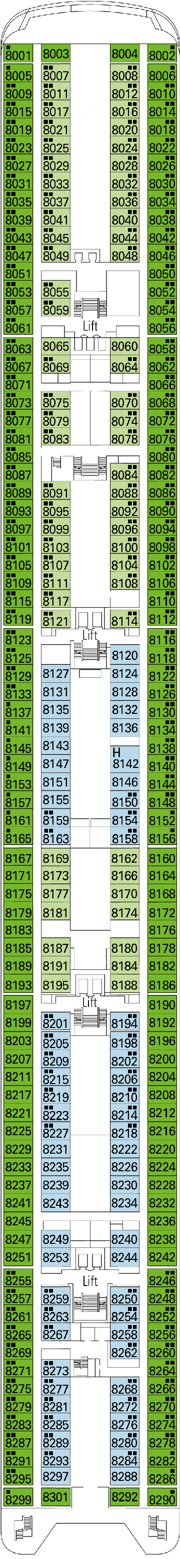 Deckplan Smeraldo – MSC Armonia