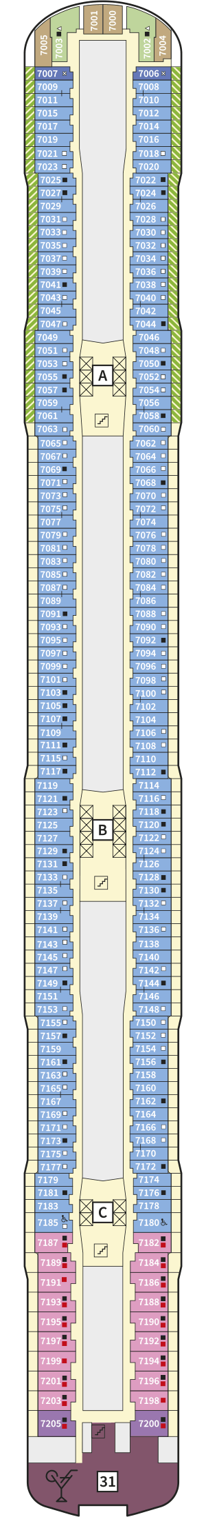 Deckplan Deck 7 – Mein Schiff Flow