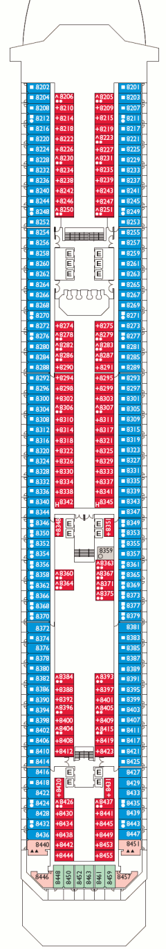 Deckplan Ludwig Deck – Costa Pacifica