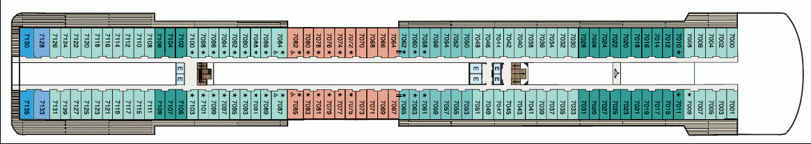 Deckplan Deck 7 – Riviera