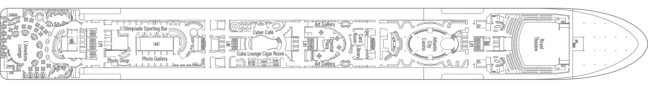 Deckplan Deck 7 - Amalfi – MSC Magnifica