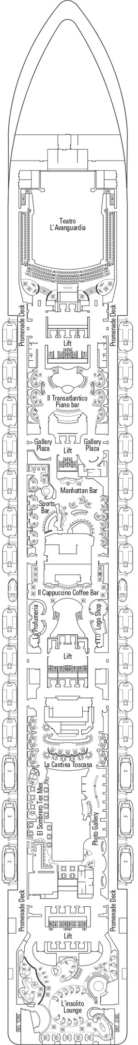 Deckplan Deck 7 - Sublime – MSC Fantasia