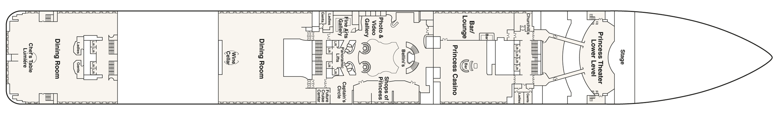 Deckplan Deck 6 Fiesta – Sky Princess