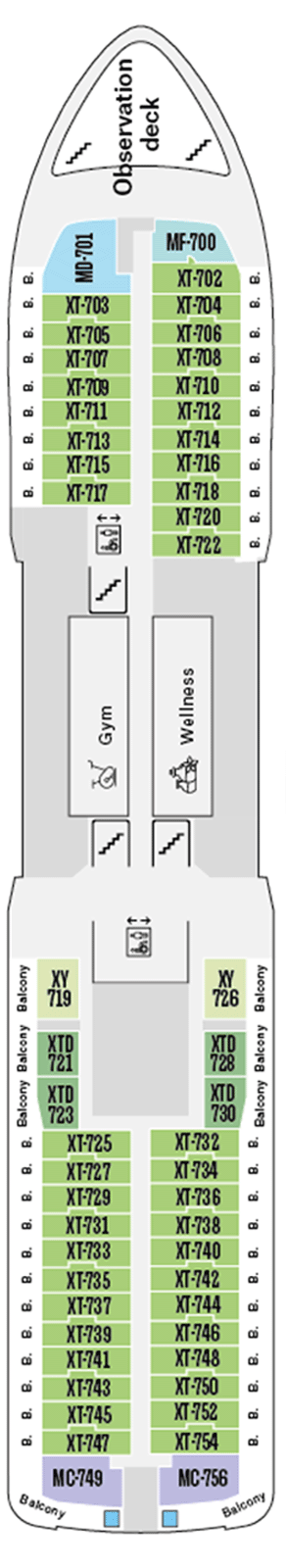 Deckplan Deck 7 – Fridtjof Nansen