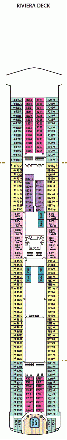 Deckplan Riviera Deck – Azura