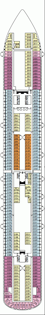 Deckplan Deck 2 Sara – Costa Diadema