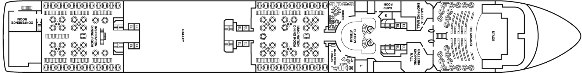 Deckplan Atlantic Deck – Carnival Elation