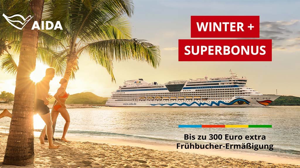 AIDA - Winter+ Superbonus - Kanaren - Bis zu 300 Euro extra Frühbucher-Ermäßigung