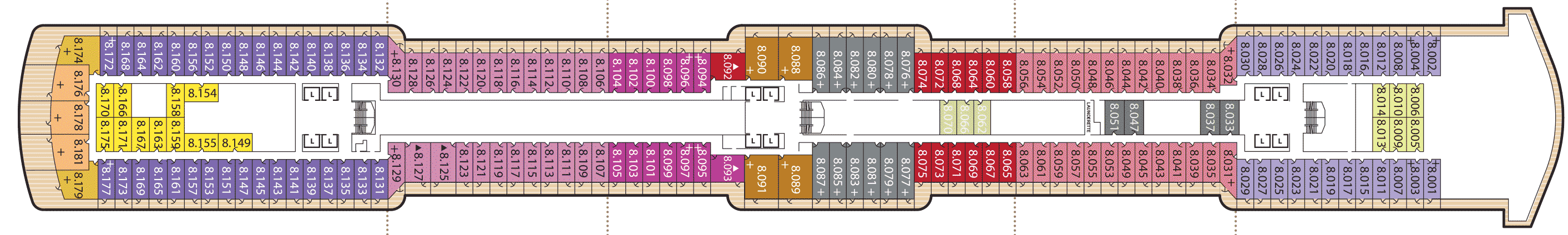 Deckplan Deck 8 – Queen Victoria