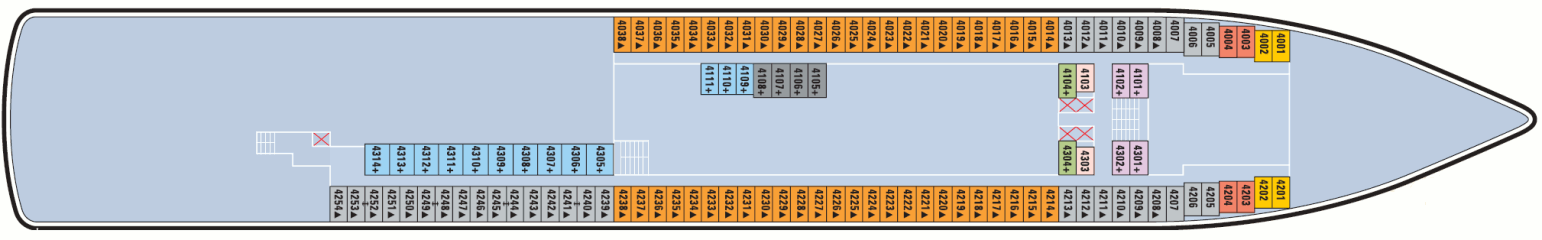 Deckplan Biscayne Deck – Norwegian Sun