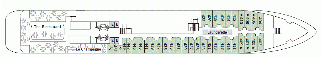 Deckplan Deck 4 – Silver Cloud