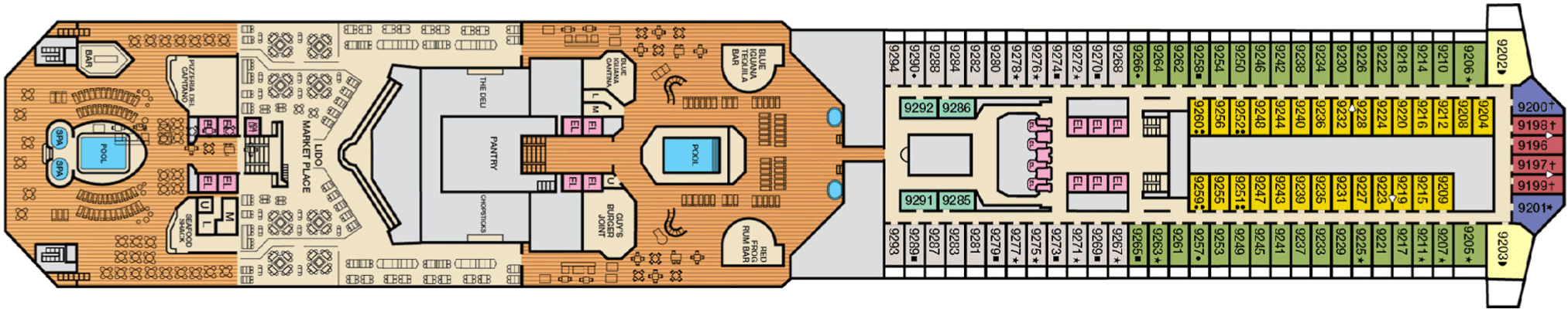 Deckplan Deck 09 – Carnival Radiance