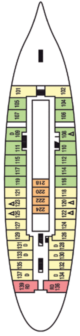 Deckplan Commodoredeck – Star Clipper