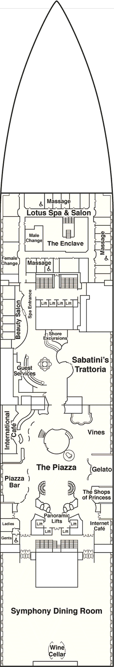 Deckplan Plaza 5 – Regal Princess