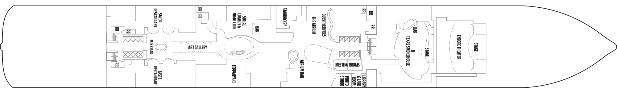 Deckplan Deck 6 – Norwegian Encore