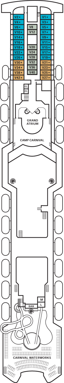 Deckplan Verandah Deck – Carnival Sensation