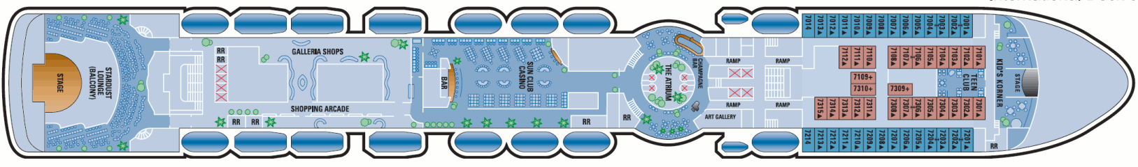 Deckplan International Deck – Norwegian Sun