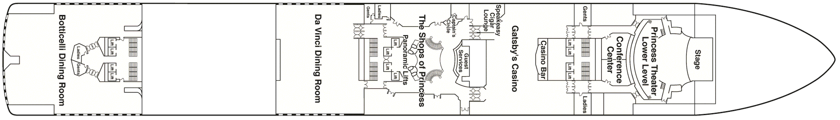 Deckplan Deck 6 Fiesta – Emerald Princess