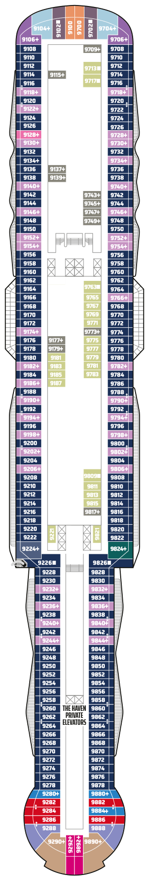 Deckplan Deck 9 – Norwegian Aqua