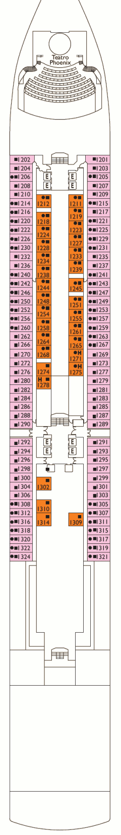 Deckplan Narcisio Deck – Costa Deliziosa