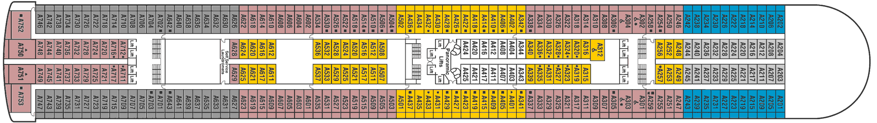 Deckplan Deck 12 - Alola – Crown Princess