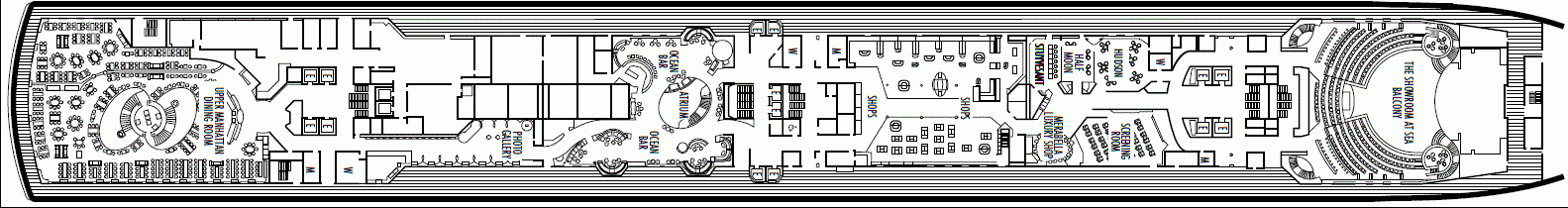 Deckplan Deck 3 - Promenade Deck  – Seven Seas Explorer