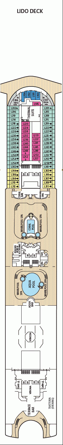 Deckplan Lido Deck – Azura