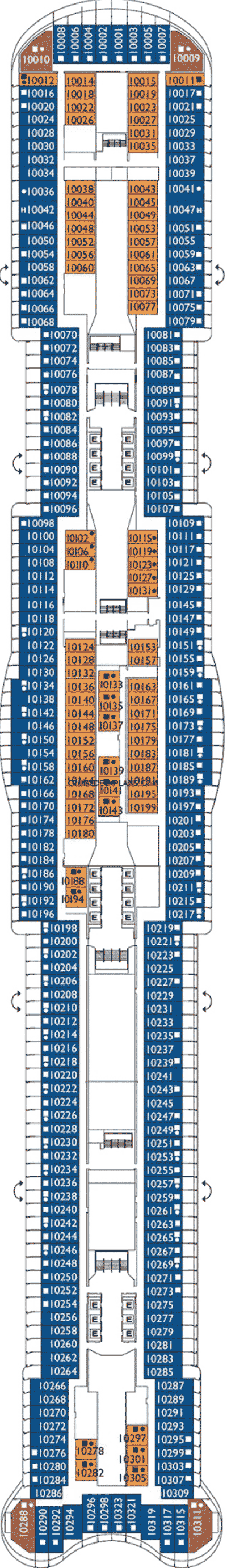 Deckplan Deck 10 – Costa Smeralda