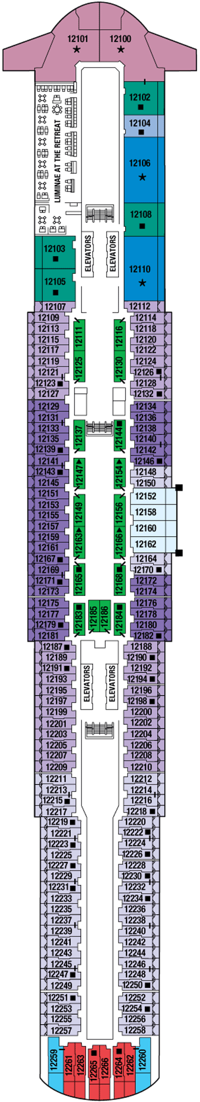 Deckplan Deck 12 – Celebrity Edge