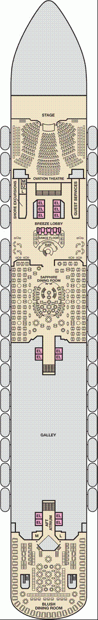 Deckplan Lobby – Carnival Breeze