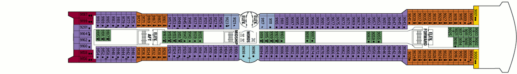 Deckplan Sky Deck – Celebrity Summit