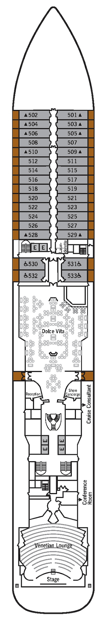 Deckplan Deck 5 – Silver Spirit