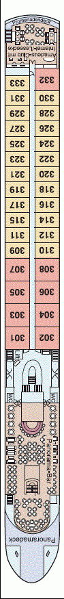 Deckplan Oberdeck – Amadeus Brilliant